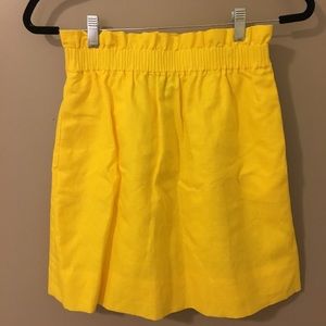 YELLOW JCREW PAPER BAG SKIRT
